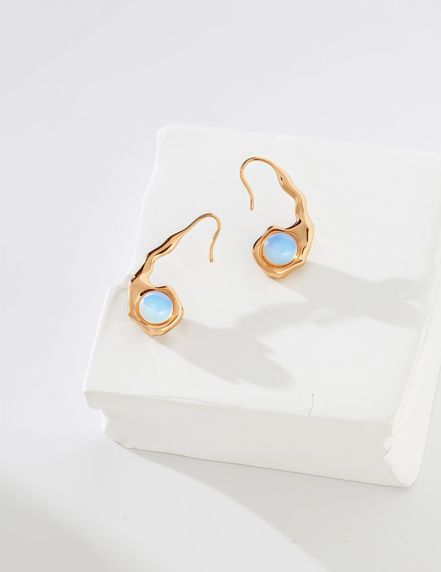 Pure Silver Agate & Opal Earrings