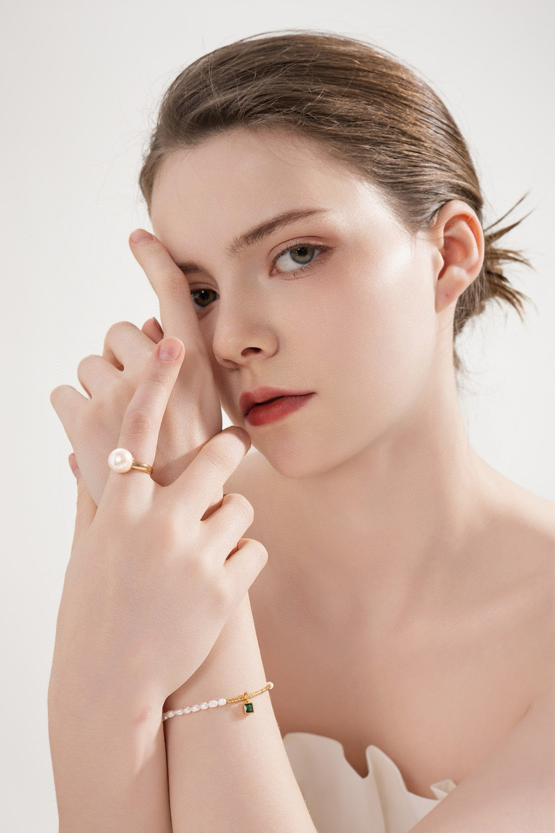 Moonlit Pearl Ring