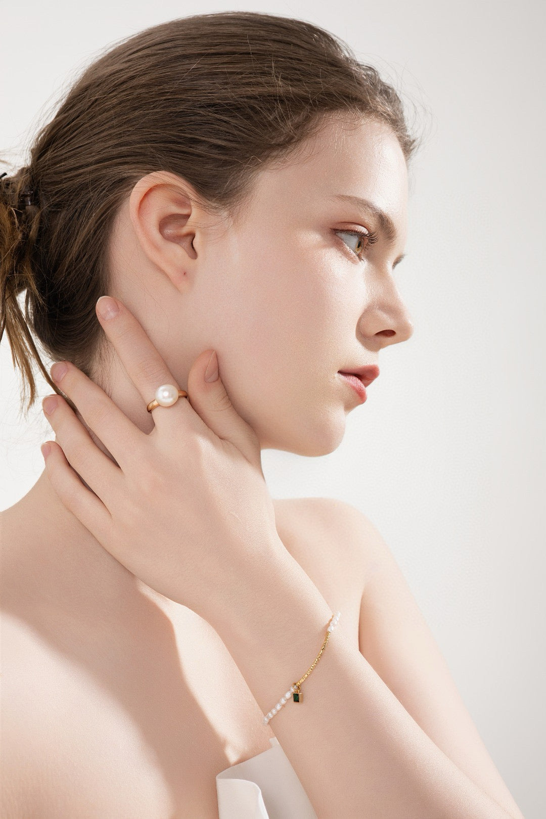 Moonlit Pearl Ring
