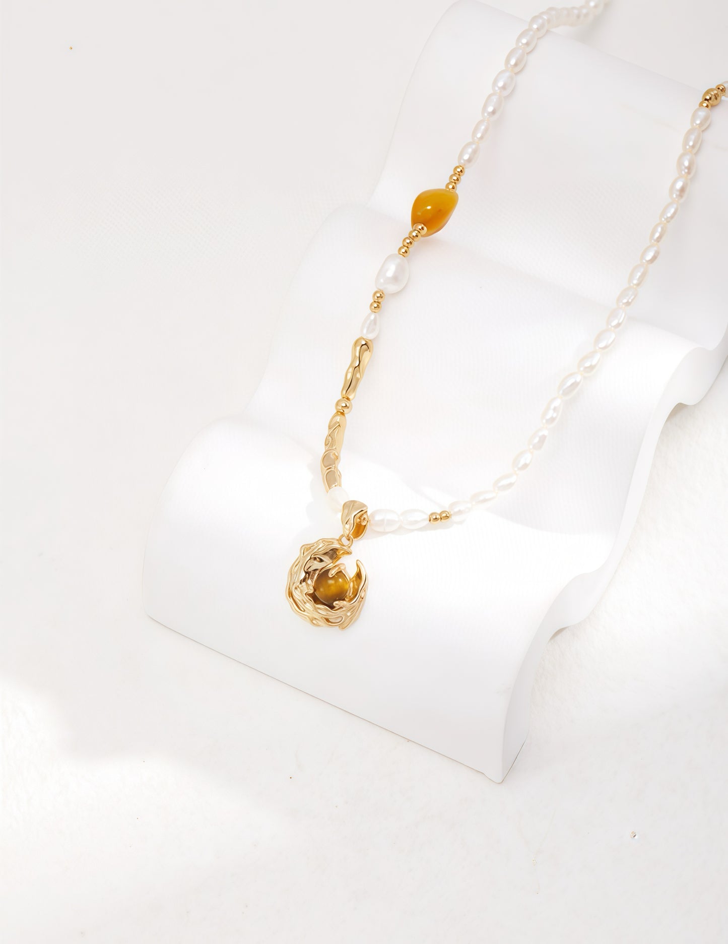 Moon Pebble Necklace