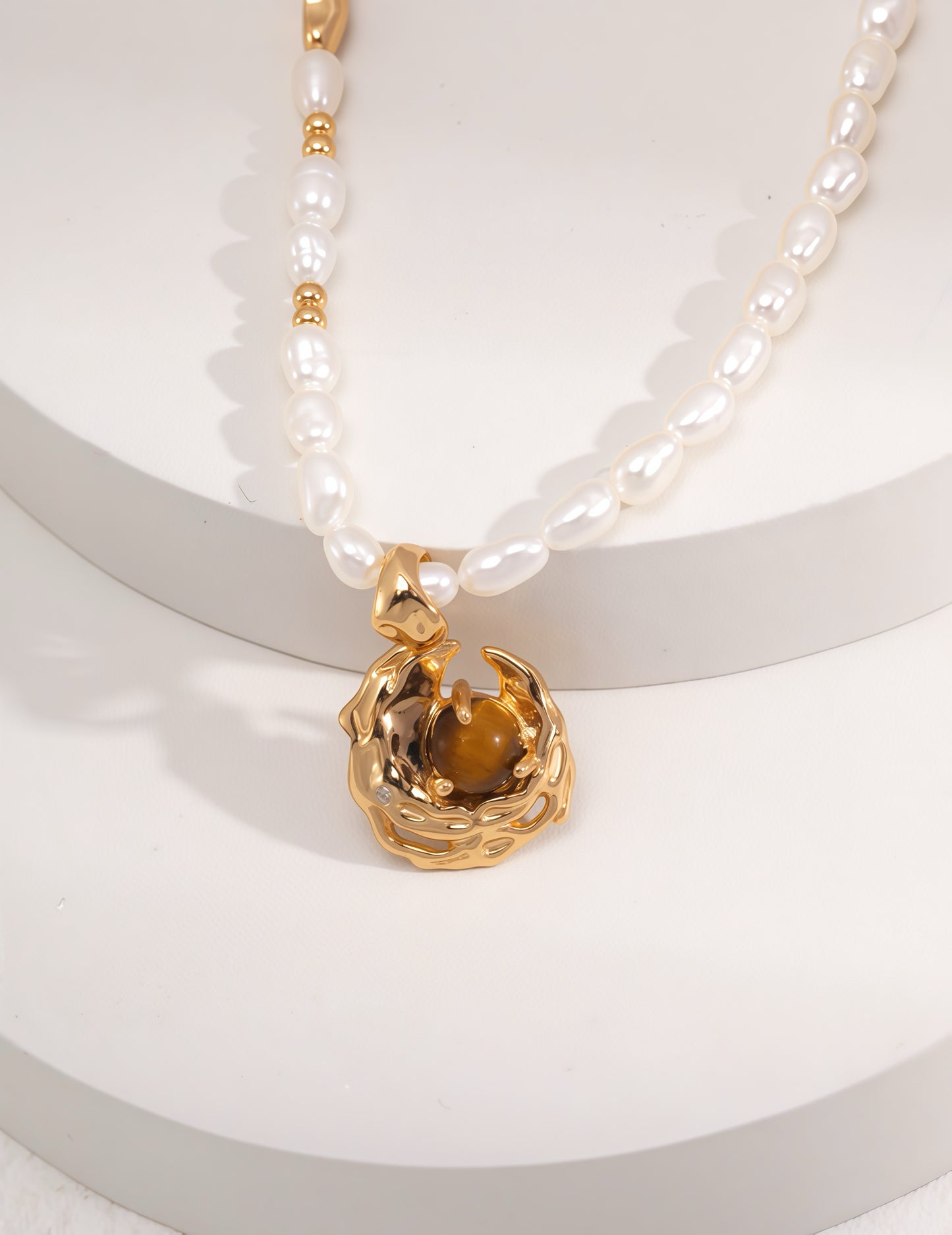 Moon Pebble Necklace