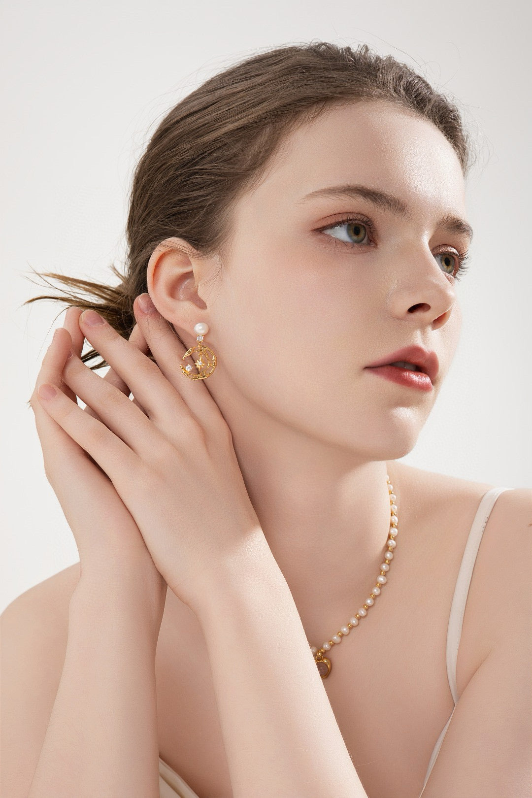 Strawberry Heart Pearl Necklace