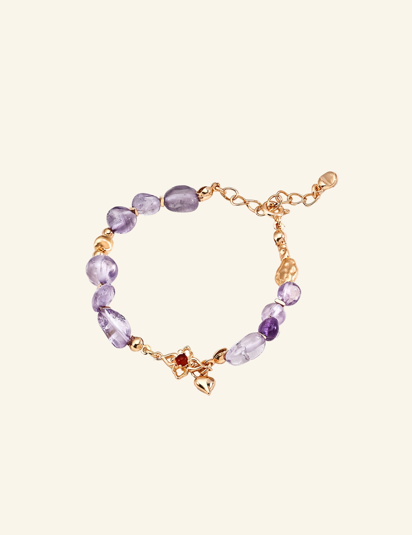 Sterling Amethyst Agate Bracelet