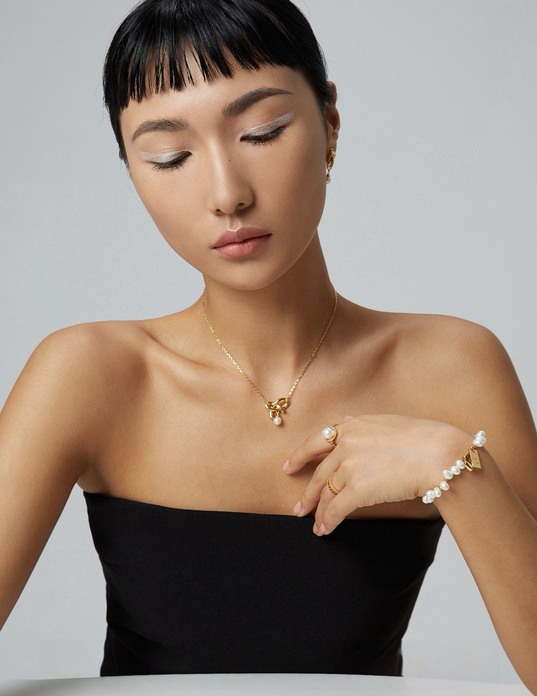 Sterling Heart Pearl Necklace