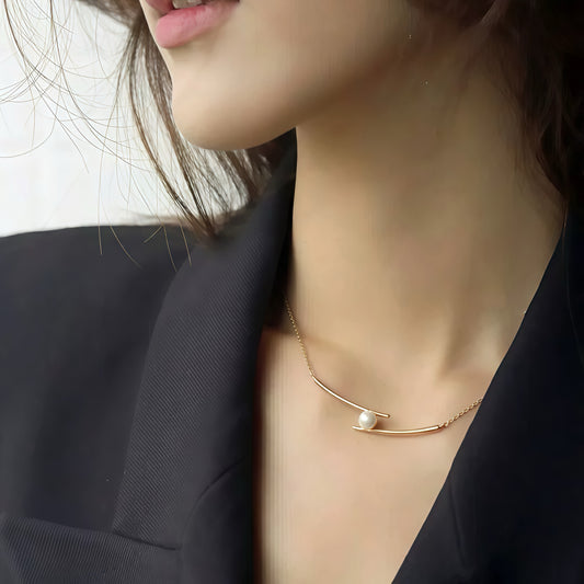 The Balance Necklace — Sterling Silver Chopstick Pendant