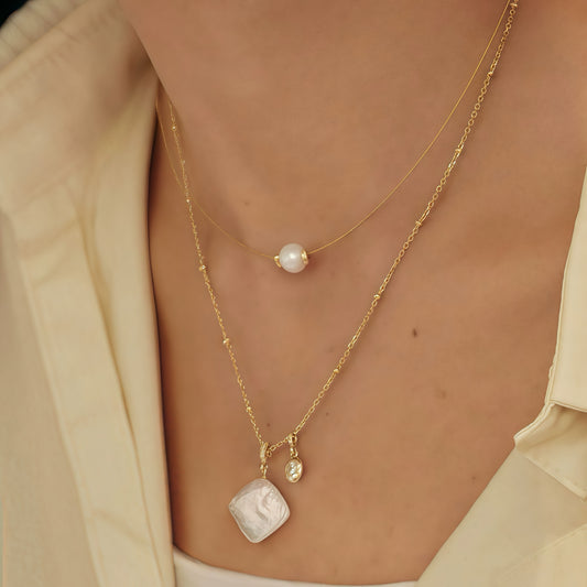 Floating Pearl Necklace