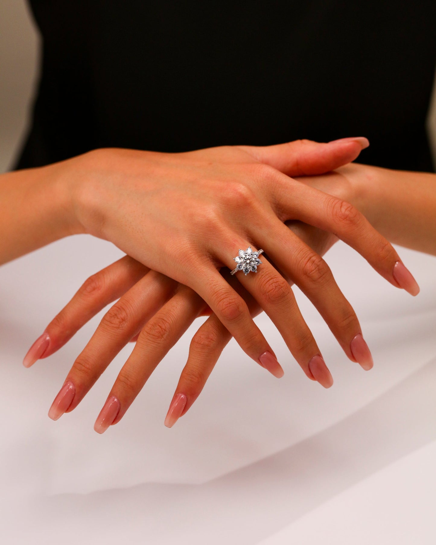 1 Carat Moissanite Sunflower Ring