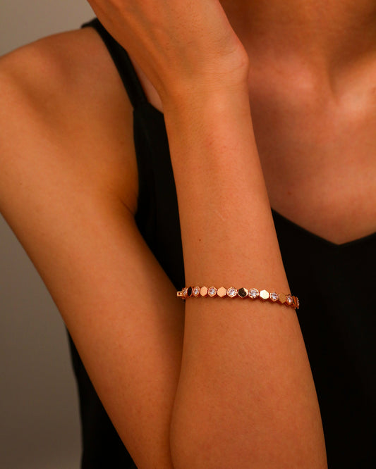 Honeycomb Bangle Bracelet