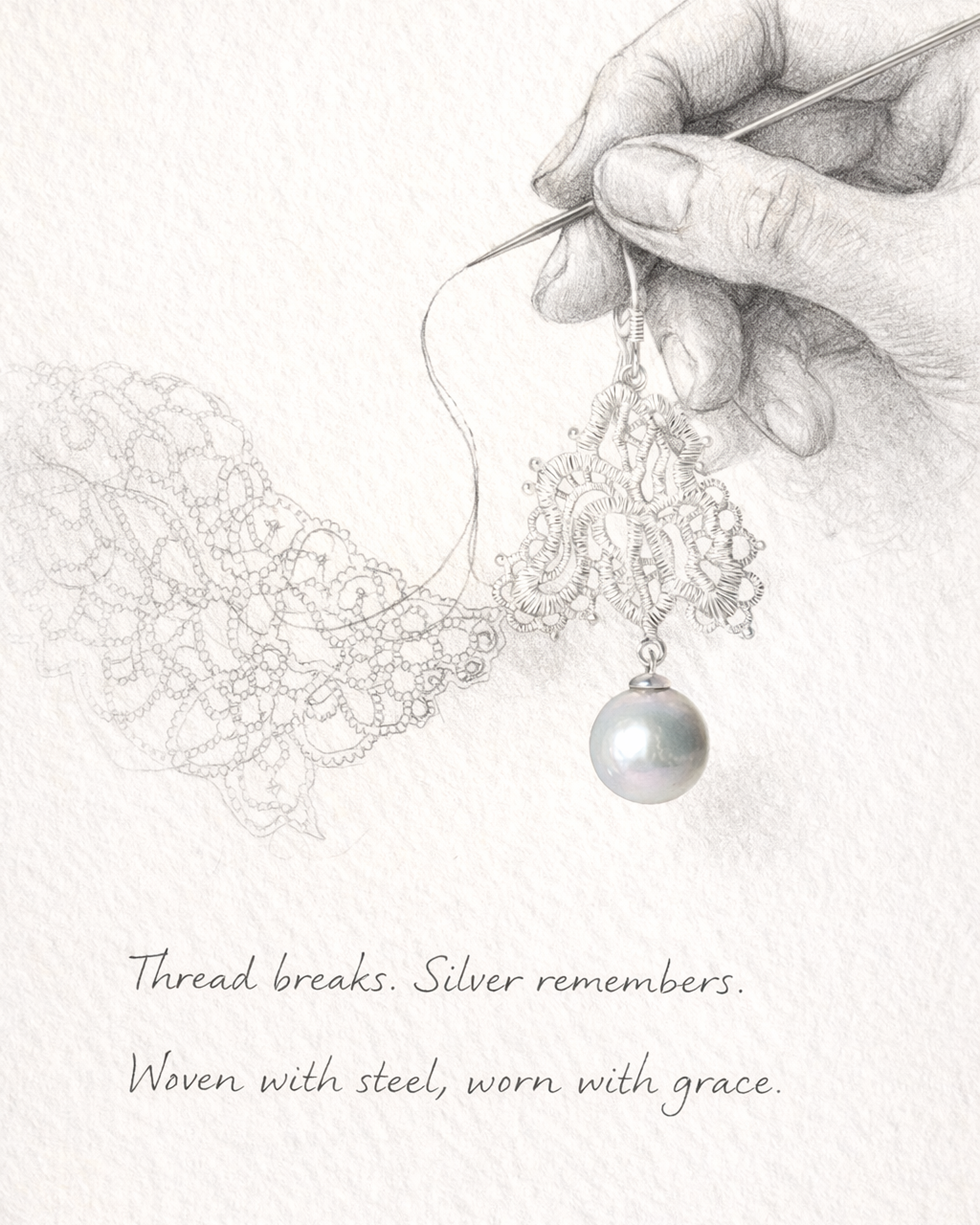 Lattice Pearl Earrings