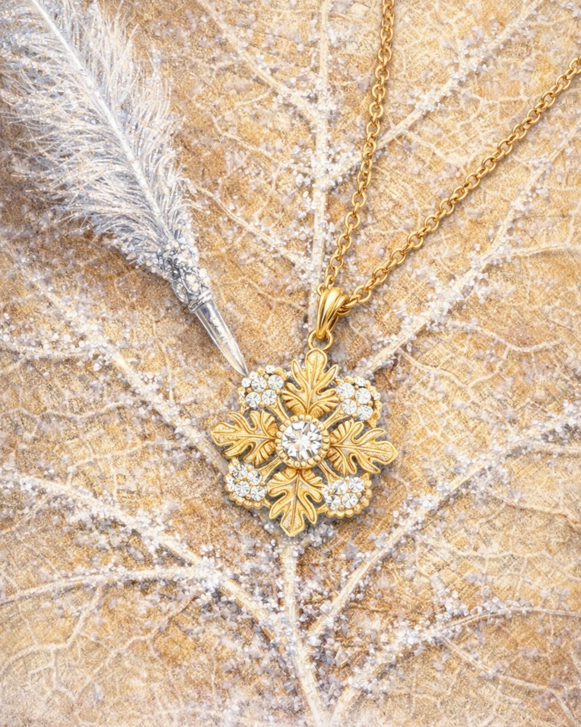 Winter Rosette Necklace