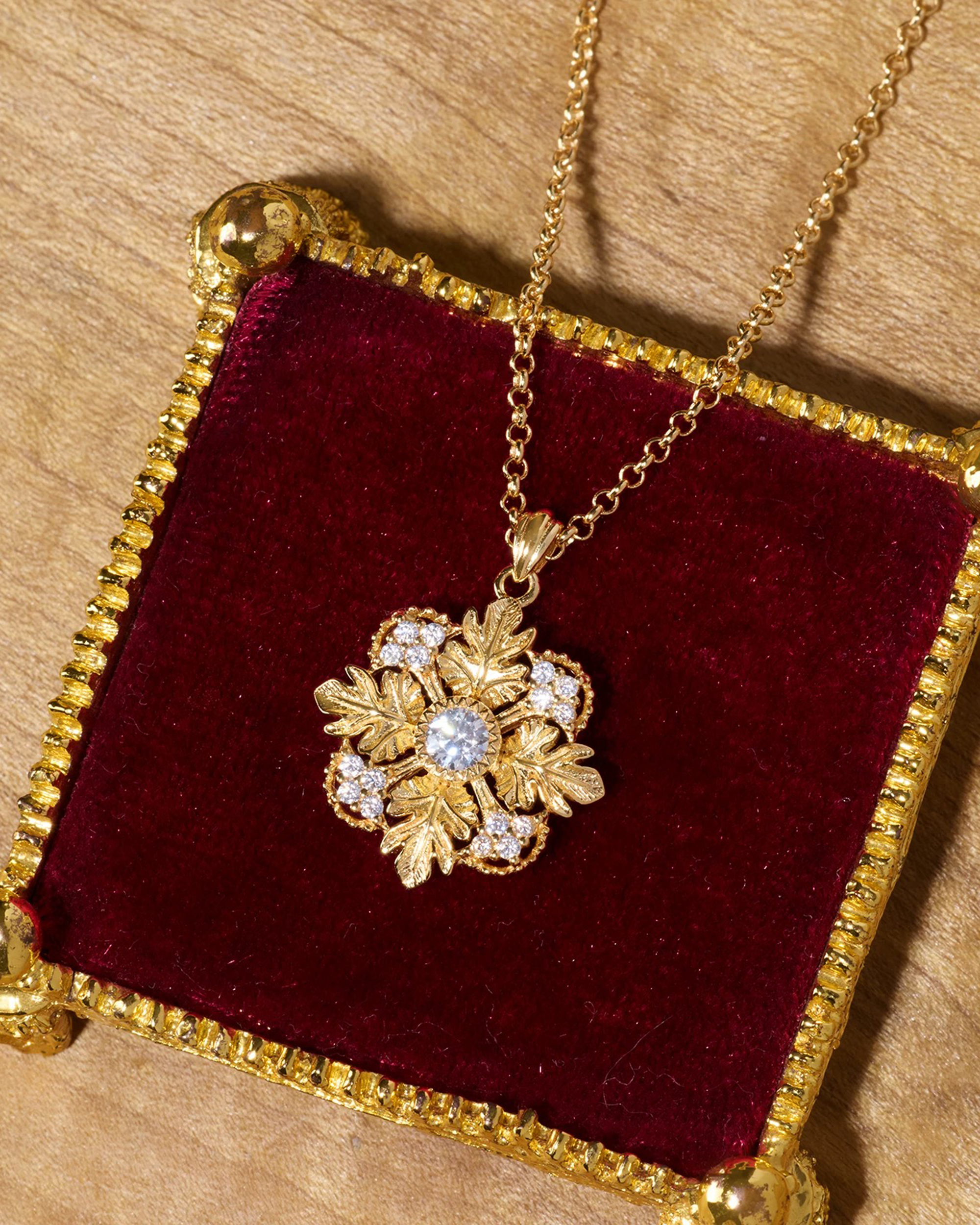 Winter Rosette Necklace