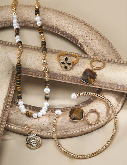 Vintage Black Glaze Ring