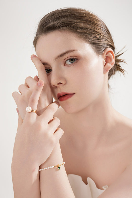 Moonlit Pearl Ring
