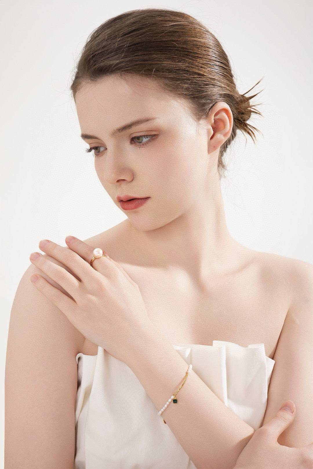 Moonlit Pearl Ring