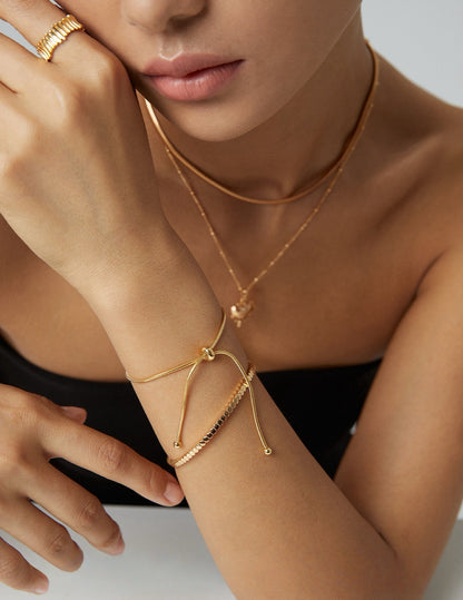 Cloud Drift Minimal Silver Bracelet