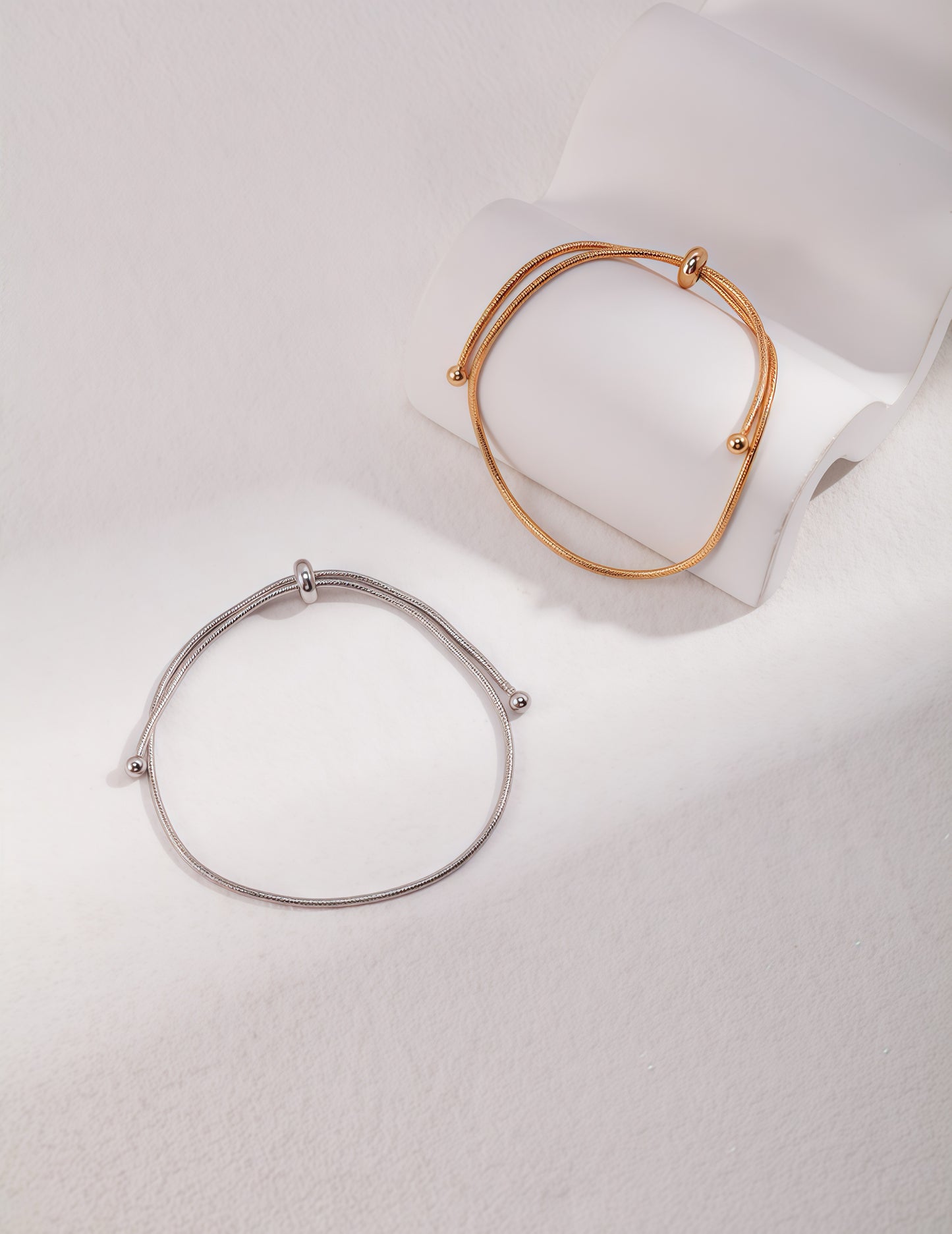 Cloud Drift Minimal Silver Bracelet