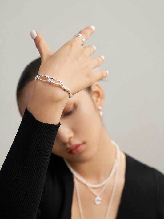 Moonshadow Flow Silver Bracelet