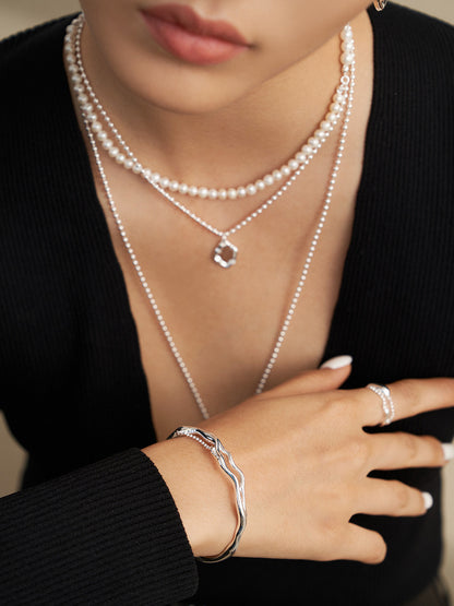 Moonshadow Flow Silver Bracelet