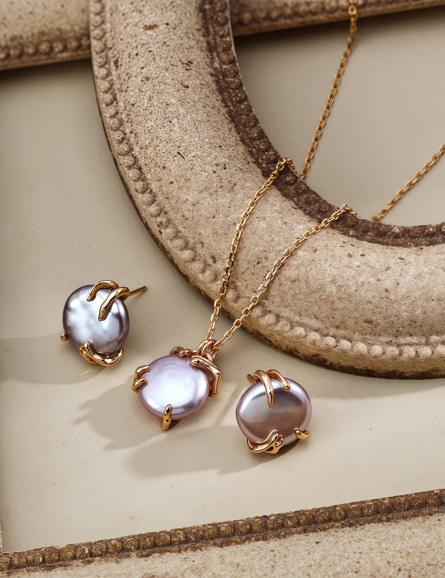 Moonstone Mist Earrings / Necklace