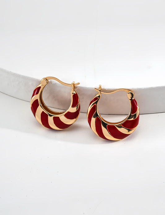 Enamel Flame Earrings