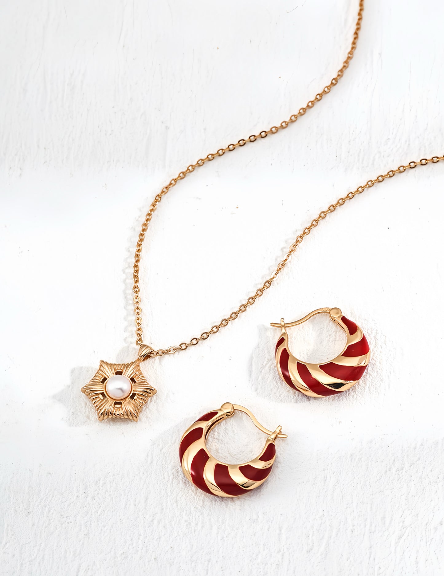 Enamel Flame Earrings