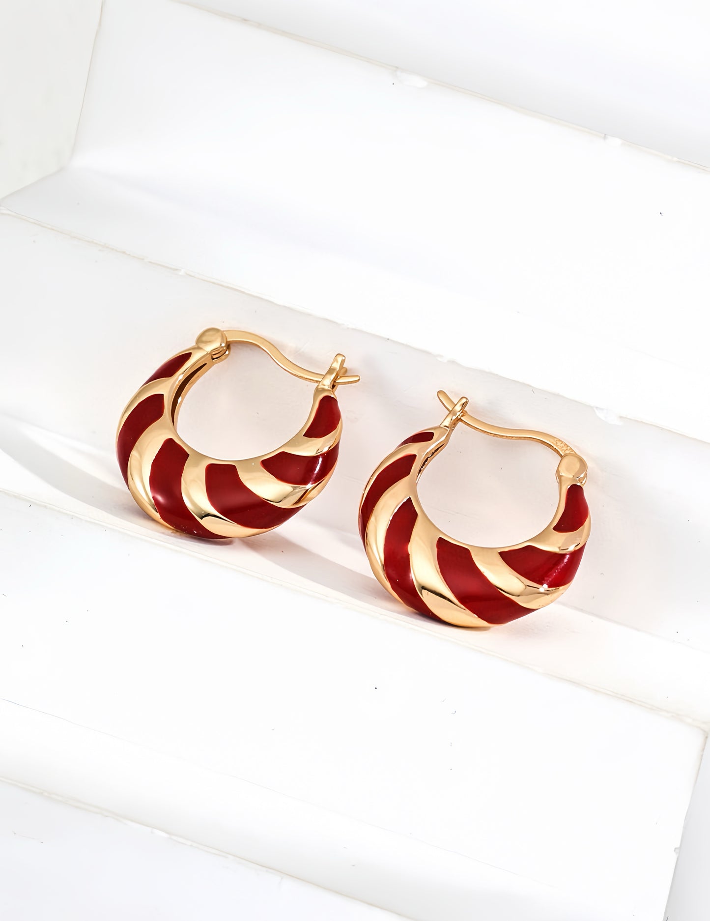 Enamel Flame Earrings