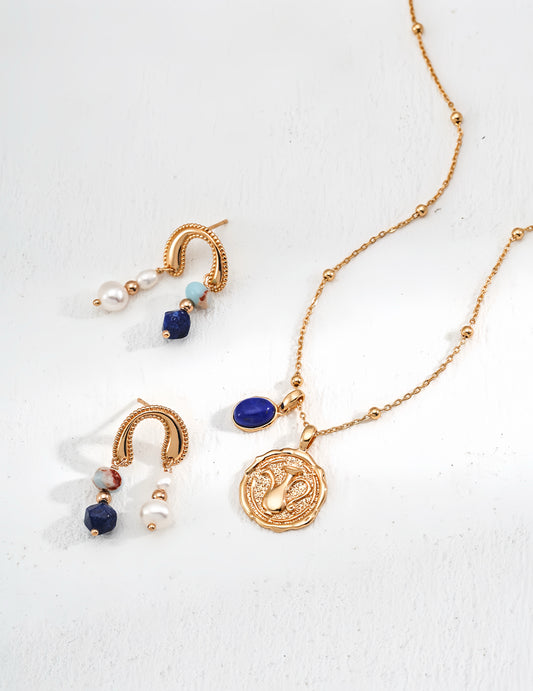 Lapis Pearl Elegance Jewelry