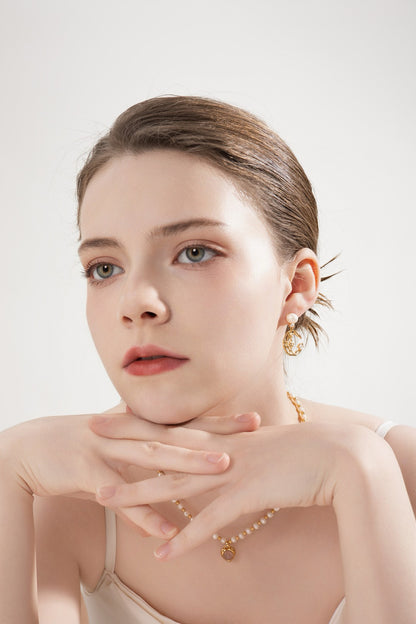 Strawberry Heart Pearl Necklace