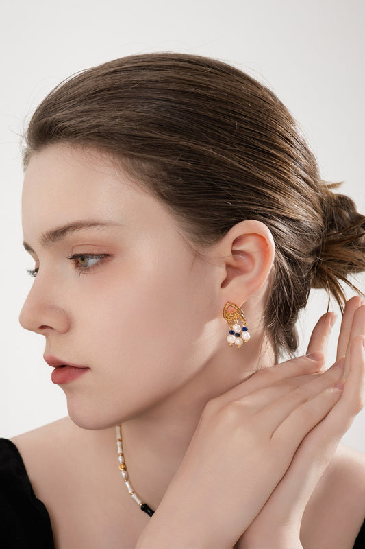 Pure Silver Pearl Earrings