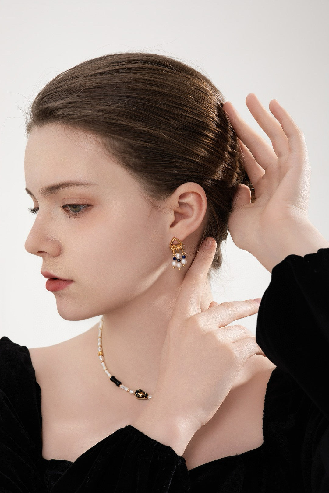 Pure Silver Pearl Earrings