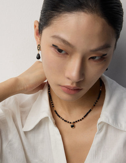 Midnight Agate Earrings