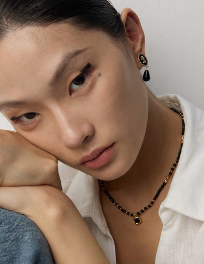 Midnight Agate Earrings