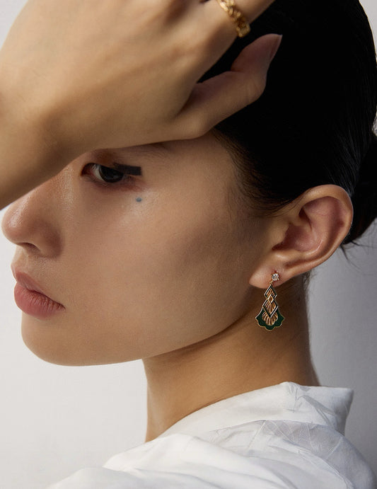 Silver Luminous Zircon Earrings