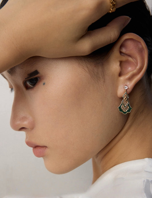 Silver Luminous Zircon Earrings