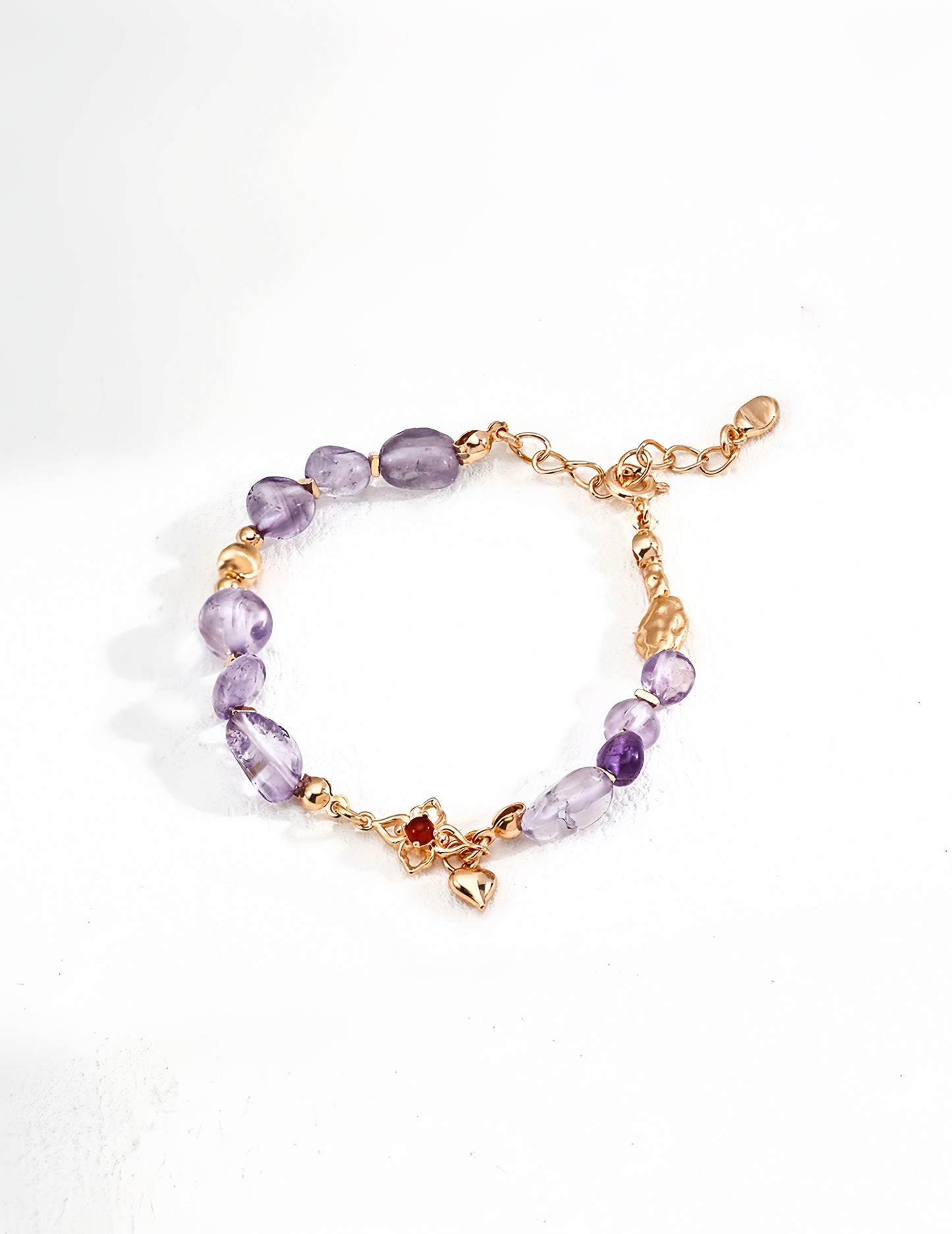 Sterling Amethyst Agate Bracelet