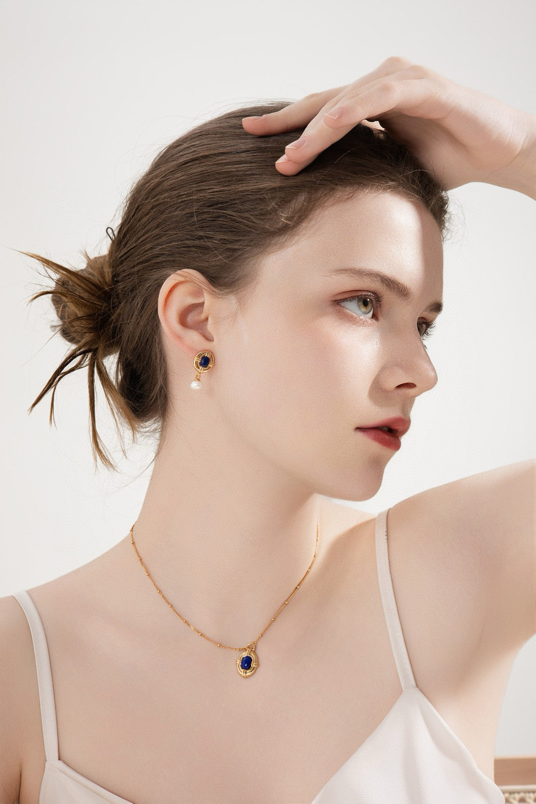 Sterling Lapis Pearl Jewelry