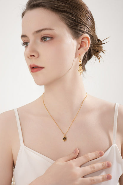 Sterling Tiger Eye Earrings