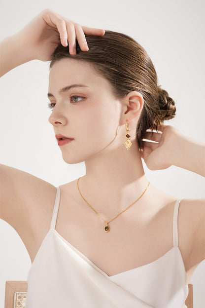 Sterling Tiger Eye Earrings