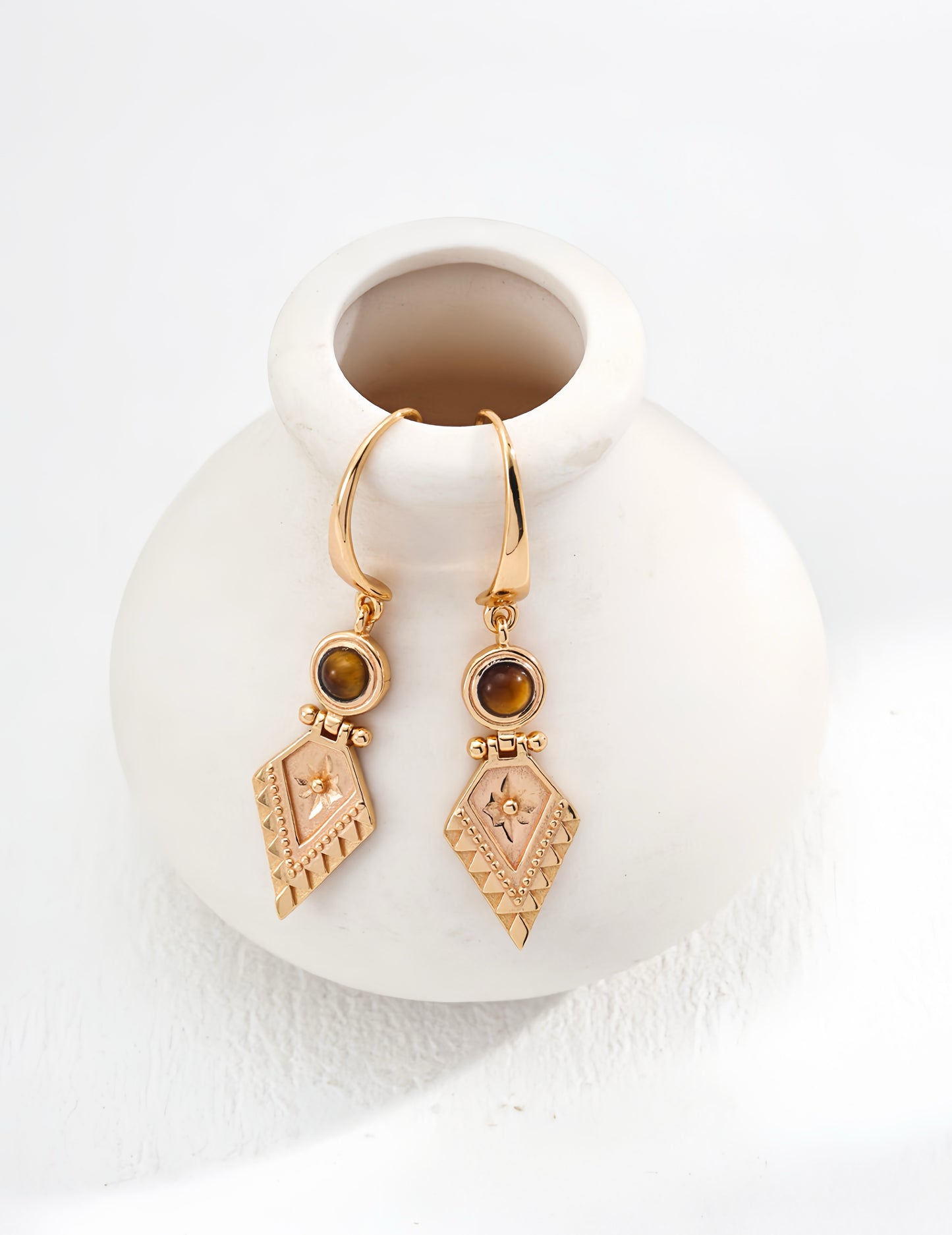 Sterling Tiger Eye Earrings