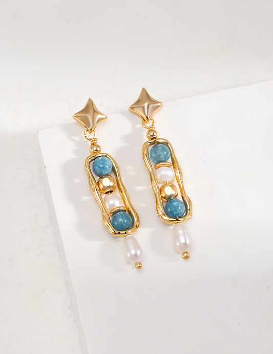 Gold Pearl Earrings