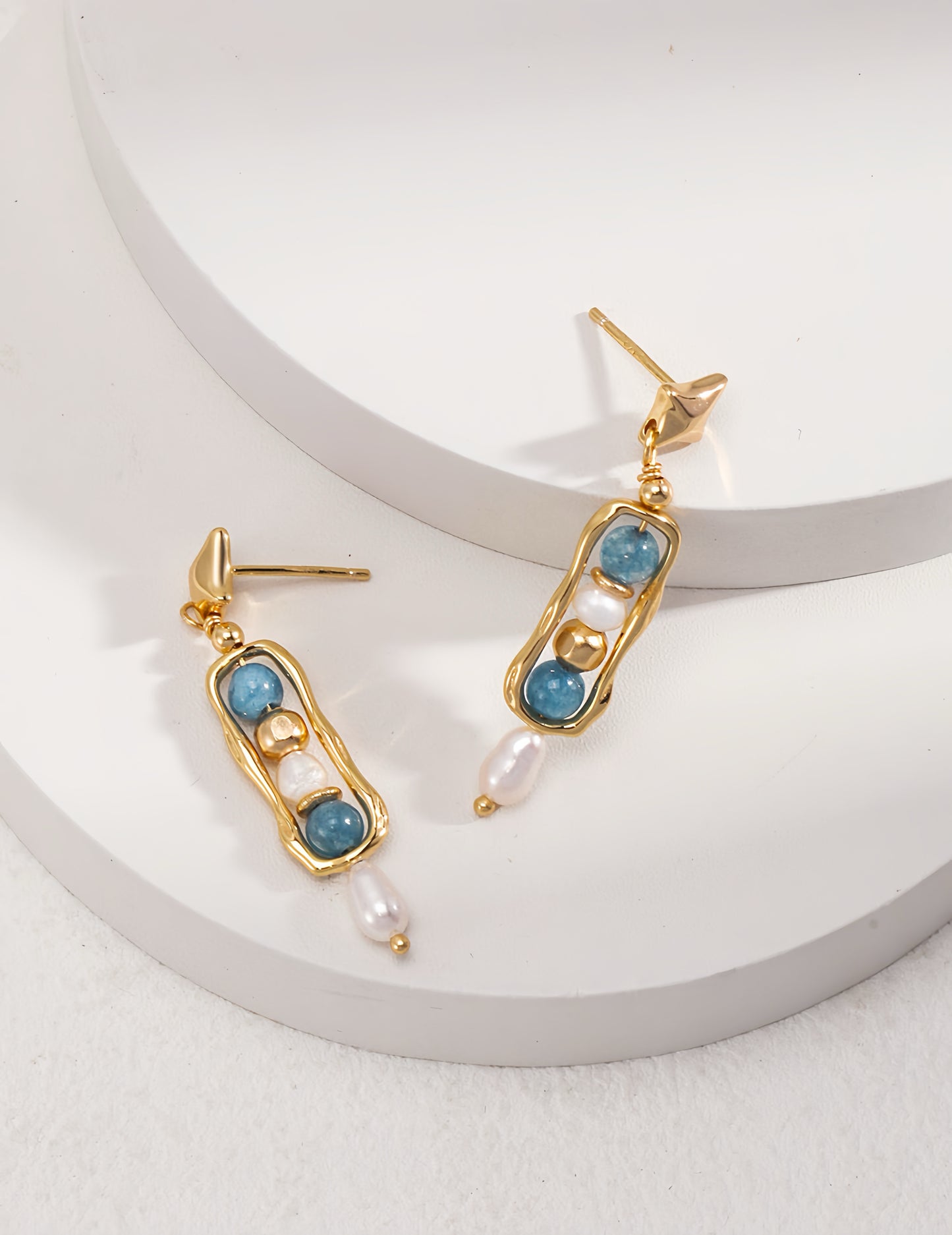 Gold Pearl Earrings