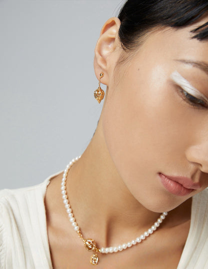 Nature Blossom Cluster Silver Earrings