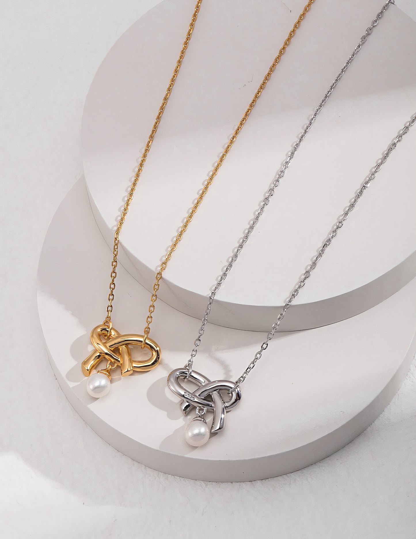 Sterling Heart Pearl Necklace