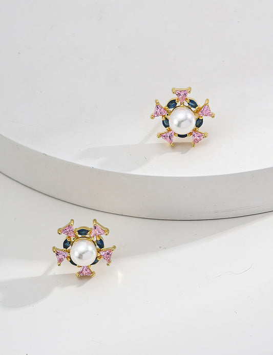 Silver Natural Pearl Earrings
