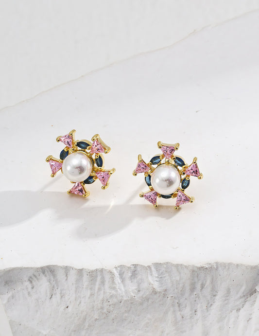 Silver Natural Pearl Earrings