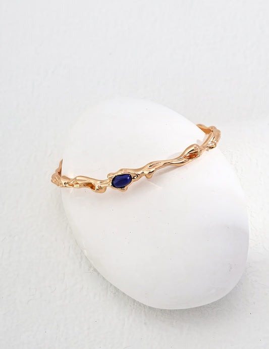 Sterling Lapis Bracelet