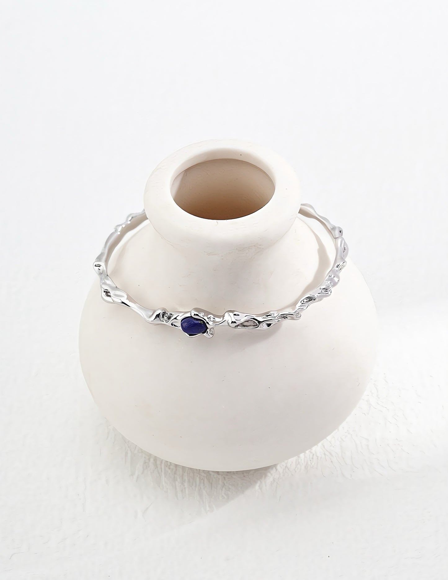 Sterling Lapis Bracelet