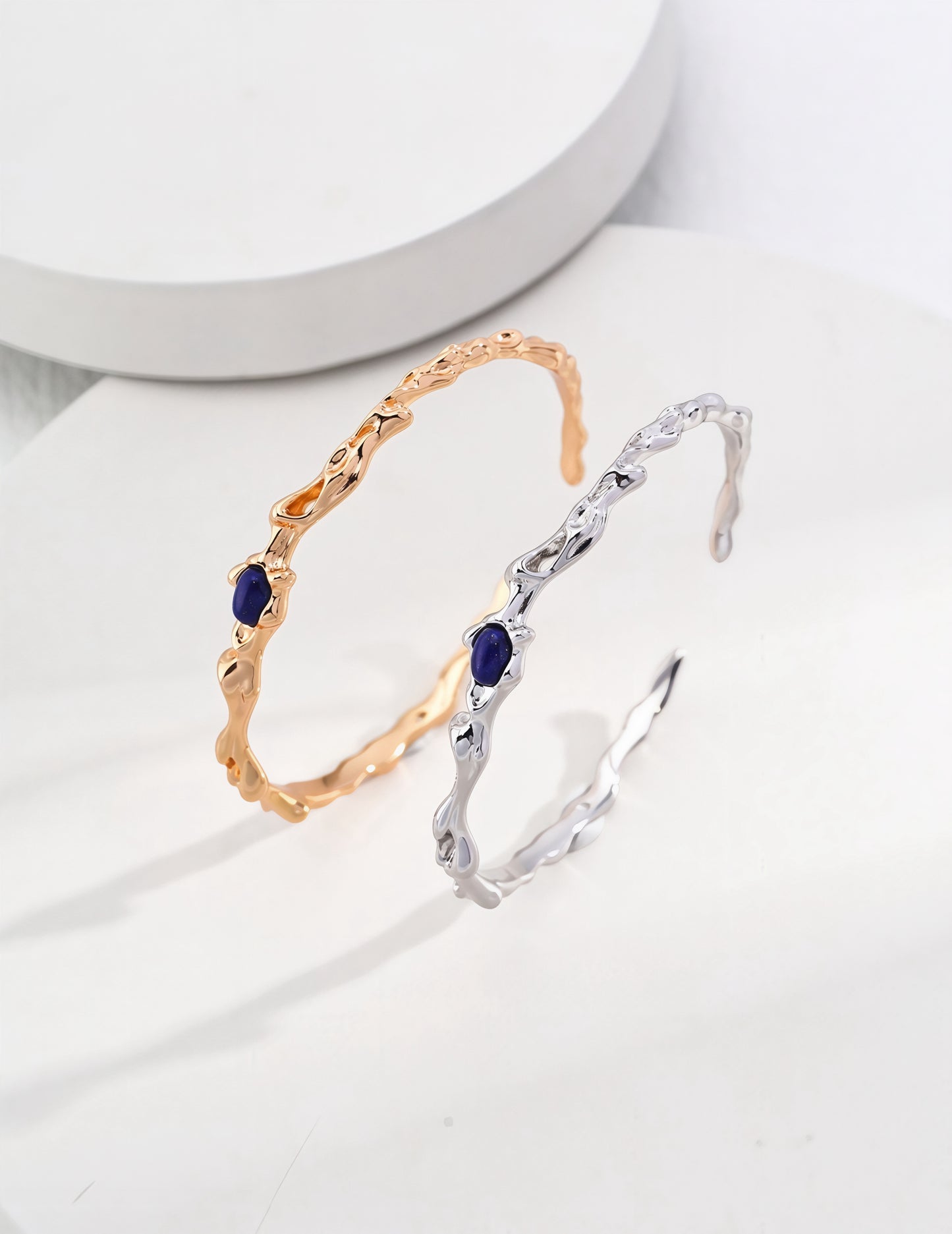 Sterling Lapis Bracelet