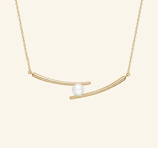 The Balance Necklace — Sterling Silver Chopstick Pendant