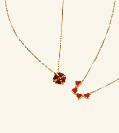 Blooming Clover Locket Necklace